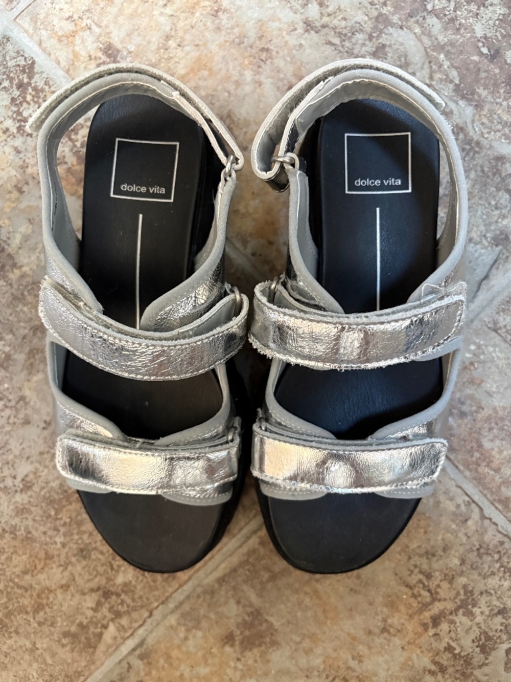 Dolce Vita Metalic Silver Sandals